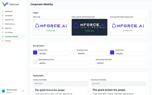 Brand Management Interface